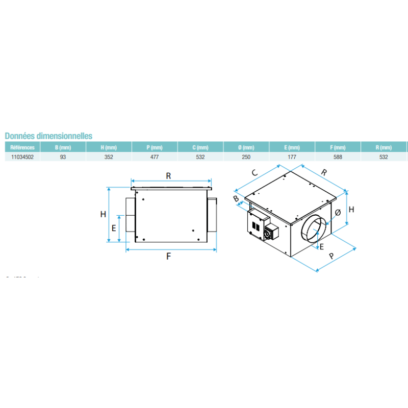 Caisson De Ventilation M H Aldes Easyvec Compact V