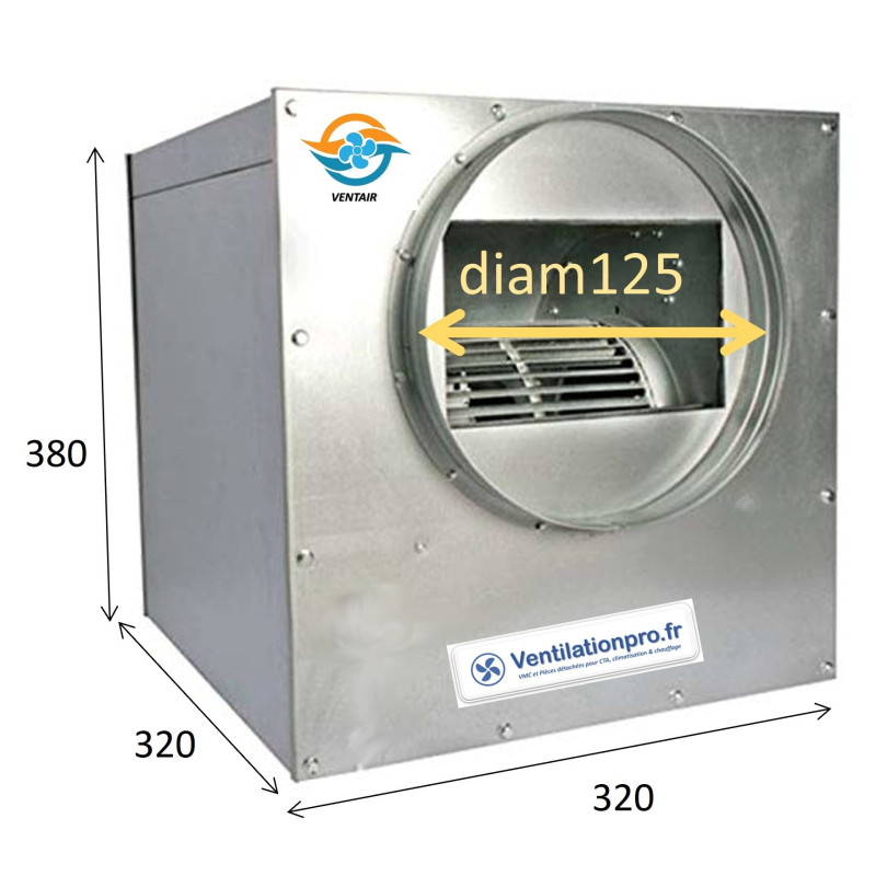 Caisson de ventilation - VMC 250 m3/h 230v - diam 125 - Exclusivité VENTILATIONPRO