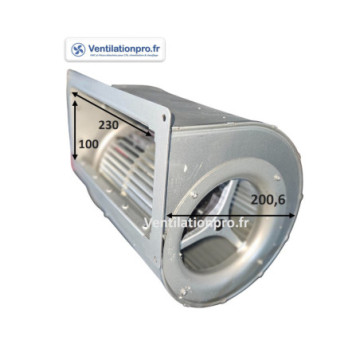 Moto-ventilateur R-DD 160-160 - 150w - 600 m3/h -230v pour chaudière et poêle