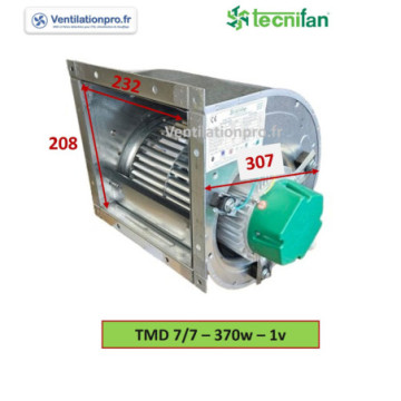 Moto-ventilateur TMD 7/7 (DD 7/7) 370w -4P- 1 vitesse - 230v Tecnifan