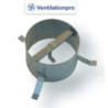 Collerette pour fixation de diffuseur circulaire sur gaine souple