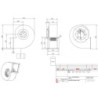 dimensions Moto-ventilateur DS 140-59 TAC LEMMENS (ECM) pour unités SWEGON et Cubus