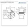 dimensions Moteur ventilateur DDMP 8/7 NICOTRA - M6A0 DA5