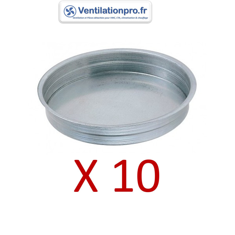 Lot de 10 Bouchons pleins en acier galvanisé