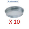 Lot de 10 Bouchons pleins en acier galvanisé