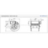 dimensions Moteur ventilateur DDMP 9/9 - M6A1 DA5 -230v - marque NICOTRA REGAL en stock