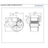 dimensions Moteur ventilateur DDMP 10/10 - M6A2 DA5 -230v - marque NICOTRA REGAL en stock