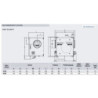 DIMENSIONS Caisson de ventilation VMC extra plat 300m3/h- ECM- diam125 230v VIM KMDT ECOWATT 03