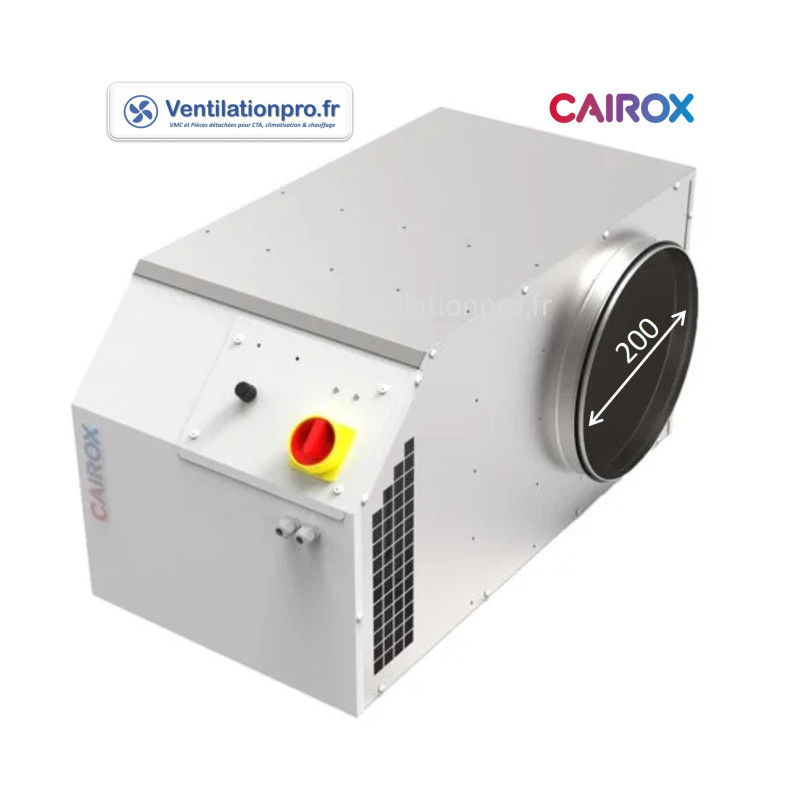 Caisson de ventilation C4 600m3/h SIM EC 7 - 400°-1/2h -Diam 200- 230v pour logement collectif marque CAIROX