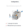 Caisson de ventilation C4 500m3/h SIM EC 4 - 400°-1/2h -Diam 160- 230v pour logement collectif- CAIROX version L