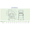 Moteur ventilateur TMD 12/9- 750w- 230v -Tecnifan dimensions