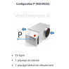 Caisson de ventilation C4 1500m3/h SIM EC 15 P - 400°-1/2h -Diam 350- 230v pour ERP et habitat collectif, hôpital, clinique