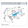 dimensions du Caisson de ventilation  230 V - diam 160 - Extra plat Slimvent SVR 160 HELIOS