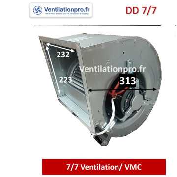 Moteur escargot DD 7/7-1500m3/h-150w 230v- ventilateur pour extraction de hotte de cuisine professionnelle / restaurant