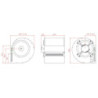DIMENSIONS Moto-ventilateur DD 11-9 TAC 3/4 LEMMENS (ECM) pour unités SWEGON