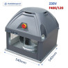 Tourelle d'extraction 5500m3/h TEDH taille 400 -230v F400 6P - Marque S&P VIM- Désenfumage Cuisine Pro réf 690041