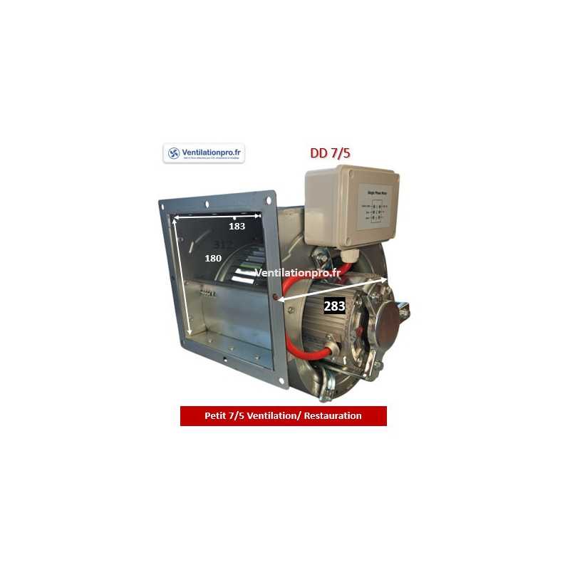 Moteur escargot 7/5 1300m3/h - 230v- ventilateur pour VMC et hotte semi pro