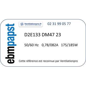 EBMPAPST D2E133-DM47-23