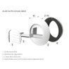 vue éclatée Bouche autoréglable ALIZE mono débit blanche pour VMC