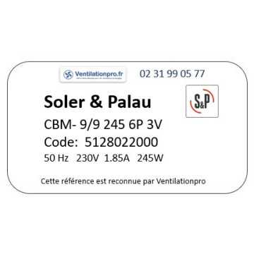 Moto-ventilateur CBM-9/9 245 6P 3V S&P