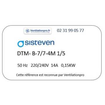 Moto-ventilateur DTM-B-7/7-4M 1/5 Sisteven