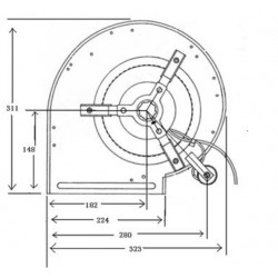 dimensions Moteur ventilateur DD7/7 - 1500m3/h - CB1919 - TORIN 1400 - CBM-7/7 -  230v