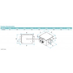 Caisson de ventilation 1000m3/h ALDES EASYVEC 1000 compact 1V  230v