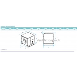 Caisson de ventilation 4000m3/h ALDES EASYVEC 4000 standard 1V  230v - ref 11034031