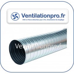 Conduit rigide en acier galvanisé spiralé -1.5ML pour réseau de ventilation
