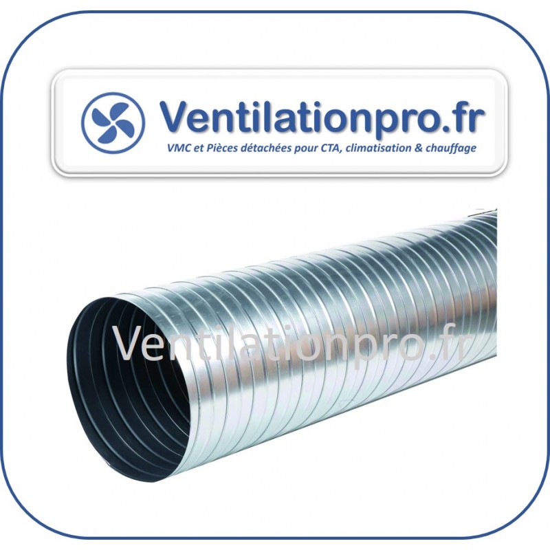 Conduit rigide en acier galvanisé spiralé -1.5ML pour réseau de ventilation