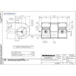 Ventilateur double AT 18/13 G2L Ø25 Nicotra