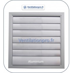 Volet de sortie façade en aluminium (volet de surpression à lames)