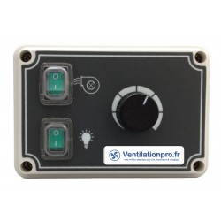 Variateur de tension 4.5a avec potentiomètre et bouton luminaire + EVG -230v