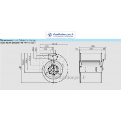 Moto-ventilateur 4000m3/h PREMIUM DDM10/10 550w 230v- Nicotra - pour extraction de hotte pro- ref: E6G3604-spécial Restauration