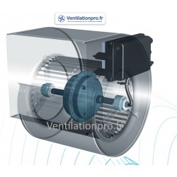 moteur double ouïes type DDM nicotra Gebardt avec turbine centrale