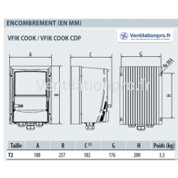 Variateur de fréquence TRI VFIK COOK 2.2kw ip66 SPECIAL CUISINE PRO / Restaurant- marque VIM