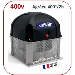 Tourelle d'extraction 4200m3/h-T40-400v -tri-Saftair pour ventilation industrielle, désenfumage et hotte de cuisine pro