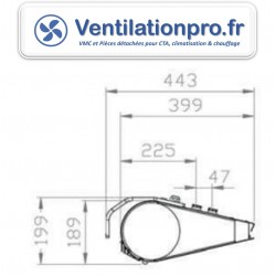 dimensions rideau d'air chaud slim