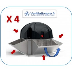 Kit déflecteur rejet vertical pour tourelle d'extraction SAFTAIR