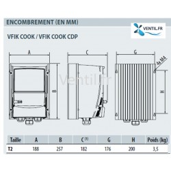 dimensions VFIK COOK  taille 2