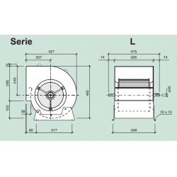 COURBE Ventilateur seul TDA 10/10  S20- Tecnifan
