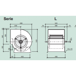 DIMENSIONS Ventilateur seul TDA 12/12  S25- Tecnifan