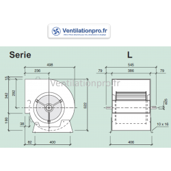 COURBE Ventilateur seul TDA 12/12  S25- Tecnifan