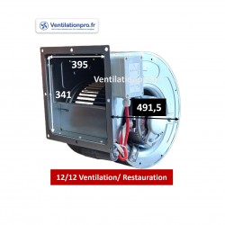 Moteur escargot DD12/12-5200m3/h-750w- 230v- ventilateur pour extraction de hotte de cuisine professionnelle / restaurant