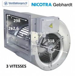 Moteur ventilateur DDM9/9 - 3 vitesses 230v Nicotra pour VMC, Chaufferie, extraction