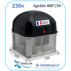 Tourelle d'extraction 4200m3/h-T40-230v -Saftair pour ventilation et extraction de hotte de cuisine pro