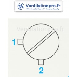 schéma Collecteur répartiteur diam 200 avec 2 piquages en 125 à 90°