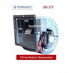 Moteur escargot DD 7/7-1500m3/h-150w 230v- ventilateur pour extraction de hotte de cuisine professionnelle / restaurant / VMC