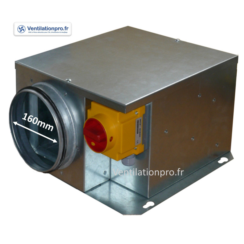 Caisson de ventilation VMC EXTRA PLAT 520M3/H D160 -BFSA160mm 230v