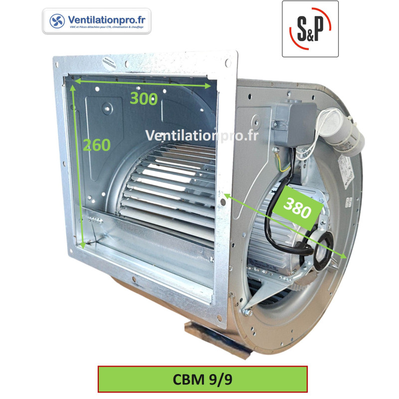 Moteur ventilateur CBM-9/9- DD 9/9 - DTM-B-9/9- 550W - 230v -S&P- VIM